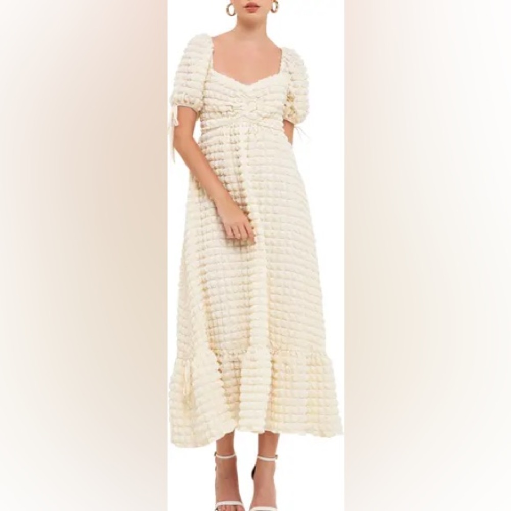 Endless rose bubble puff sleeve dress